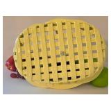 K - Ceramic Basket Pair With Faux Fruit - Birks Italy & Rum Rill