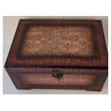 K - Lacquered Box & Tray Marquetry Set