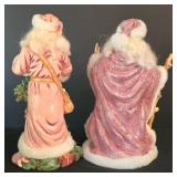 LR - Christmas Santa Figurines Pair With Children