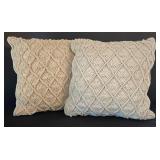 LR - Macrame Pillows 17 in (Lot of 2)