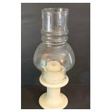 LR - White Ceramic Planter & Hurricane Candle Holder (Lot of 2)