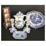 LR - Blue and White Decorative Ceramics Mixed Lot Vienna Woods, Spode Italian, Delft Blue