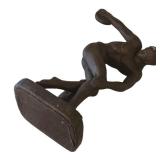 LR - Bronze Discus Thrower Sculpture 8in X 13in