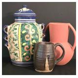 LR - Ceramic Vase Pitcher Mug Mixed Lot (Lot of 3)