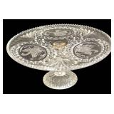 LR - Crystal Serving Pieces Mixed Lot 4 Piece 14in Platter