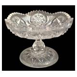 LR - Crystal Serving Pieces Mixed Lot 4 Piece 14in Platter