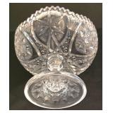LR - Crystal Serving Pieces Mixed Lot 4 Piece 14in Platter