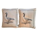 LR - Decorative Pillow Mixed Lot Goose Motif Riverdale Pinecone Dakota (Lot of 4)