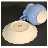 LR - Decorative Shelf Unit Mixed Lot - Wicker, Ceramics & Candle Holders