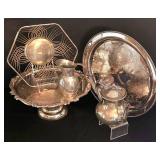 LR - Silverplate Serving Pieces Mixed Lot (Lot of 5)