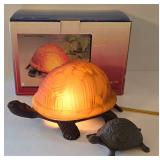 LR - Turtle Lamp With Original Box & Turtle Key Holder