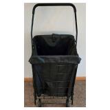 LR - Laundry Cart Set - Folding Rolling Black & White (Lot of 2)