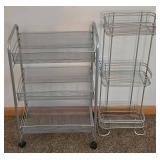 LR - Storage Furniture Mixed Lot Folding Table Rolling Cart Rack