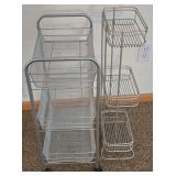 LR - Storage Furniture Mixed Lot Folding Table Rolling Cart Rack