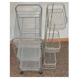 LR - Storage Furniture Mixed Lot Folding Table Rolling Cart Rack