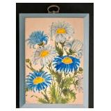 LR - Floral Wall Art Framed Botanical Pieces Tile & Wood (Lot of 5)