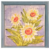 LR - Floral Wall Art Framed Botanical Pieces Tile & Wood (Lot of 5)