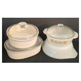 LR - Casserole Dish Set Fire-King & CorningWare 4-Piece
