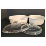 LR - Casserole Dish Set Fire-King & CorningWare 4-Piece