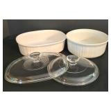 LR - Casserole Dish Set Fire-King & CorningWare 4-Piece