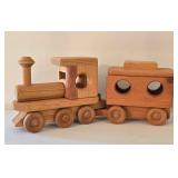 LR - Wooden Toy Train & Vehicle Set (Lot of 5)