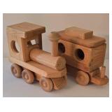 LR - Wooden Toy Train & Vehicle Set (Lot of 5)
