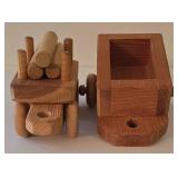 LR - Wooden Toy Train & Vehicle Set (Lot of 5)