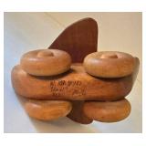 LR - Wooden Toy Train & Vehicle Set (Lot of 5)