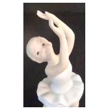 LR - Collectible Porcelain Trio - Lenox Heart Dish, Lenox Vase & Lefton Ballerina