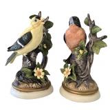 LR - Bird Figurines & Framed Cardinal Woven Picture Lefton Mixed Lot