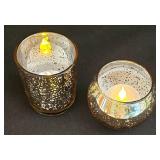 LR - Glass Candle Holders Mixed Lot 78 Pieces Letine Cylinder & Globe