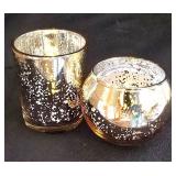 LR - Glass Candle Holders Mixed Lot 78 Pieces Letine Cylinder & Globe