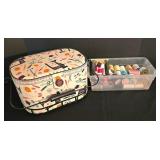 LR - Sewing Box & Thread Container Mixed Lot