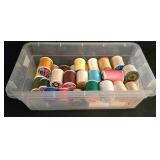 LR - Sewing Box & Thread Container Mixed Lot