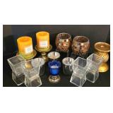 LR - Candle Holders - Assorted Glass, Mosaic & Metal