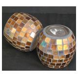 LR - Candle Holders - Assorted Glass, Mosaic & Metal