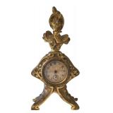 LR - Vintage Brass Female Bust Mantel Clock Non-Working