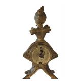 LR - Vintage Brass Female Bust Mantel Clock Non-Working