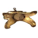 LR - Vintage Brass Female Bust Mantel Clock Non-Working