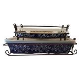 K - Temptations by Tara Floral Lace Casserole Set With Lids & Racks