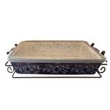 K - Temptations by Tara Floral Lace Casserole Set With Lids & Racks