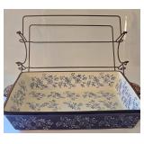 K - Temptations by Tara Floral Lace Casserole Set With Lids & Racks