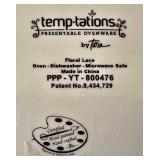 K - Temptations by Tara Floral Lace Casserole Set With Lids & Racks