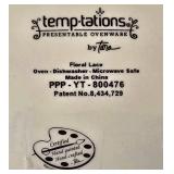K - Temptations by Tara Floral Lace Casserole Set With Lids & Racks