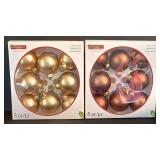 LR - Christmas Globe Ornaments Mixed Lot of 10 Boxes - Pyramid, Celebrate It & Target