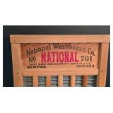 LR - Washboard, Sewing Basket & Sewing Threads Mixed Lot
