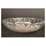 LR - Vintage Silver City Crystal Clamshell Bowl & Blue-White Porcelain Dishes Mixed Lot