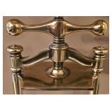 LR - Brass Table Lamp Vintage Knob Creek With Linens & Things Shade