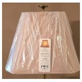 LR - Brass Table Lamp Vintage Knob Creek With Linens & Things Shade