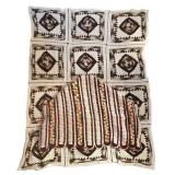 DR - Afghan Blankets - Granny Square & Striped (Lot of 2)